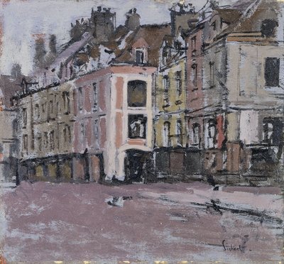 De oude arcades, Dieppe; Les Vieux Arcades, Dieppe, circa 1898-1900 door Walter Richard Sickert