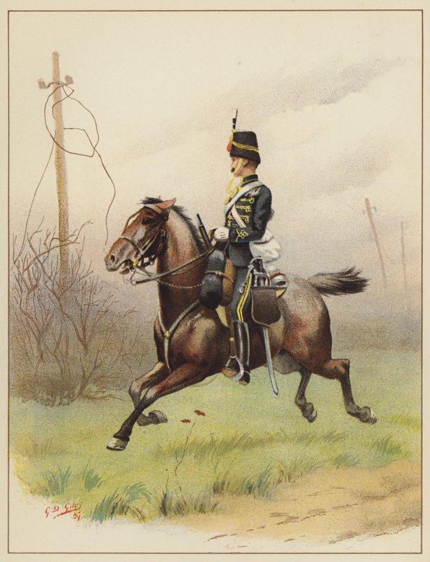 De 10e (Prince of Wales Own Royal) Huzaren door Godfrey Douglas Giles
