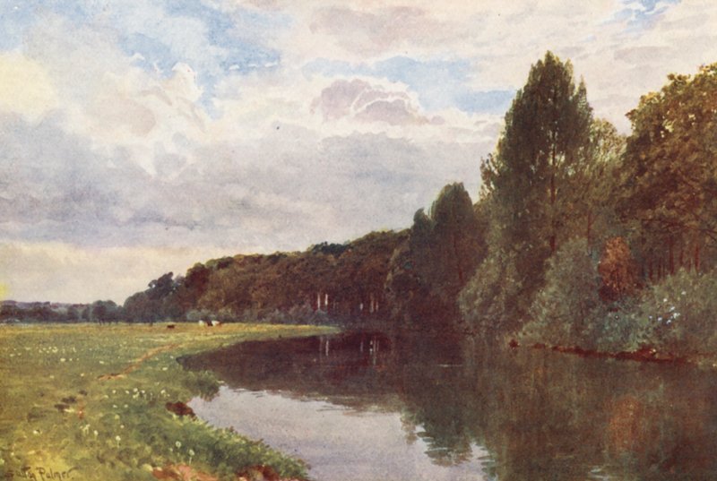 De rivier Wey, nabij Ripley door Harold Sutton Palmer